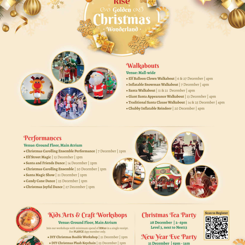 Golden Christmas Wonderland Activities